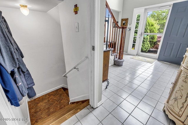1771 Calico Ln, Toms River, NJ 08753 - entrance foyer with stairs and light tile patterned floors