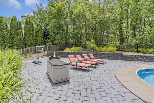 1771 Calico Ln, Toms River, NJ 08753 - view of patio featuring a fire pit