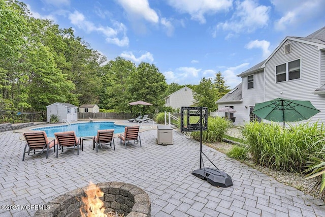 1771 Calico Ln, Toms River, NJ 08753 - view of patio with a fire pit