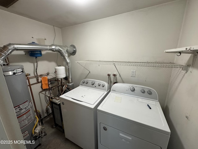 3B Blue Jay St, Manchester, NJ 08759 - laundry room featuring washing machine and dryer and gas water heater