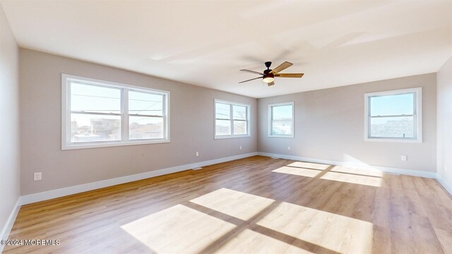 6 Lake Superior Dr, Little Egg Harbor, NJ 08087 - spare room featuring light wood-style flooring and a ceiling fan