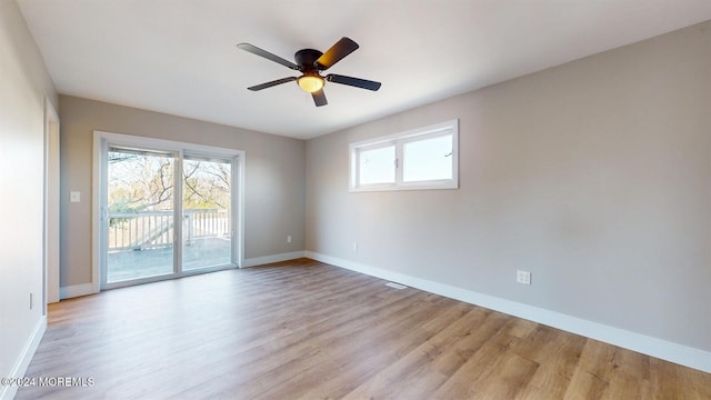 6 Lake Superior Dr, Little Egg Harbor, NJ 08087 - empty room featuring light wood finished floors and a ceiling fan