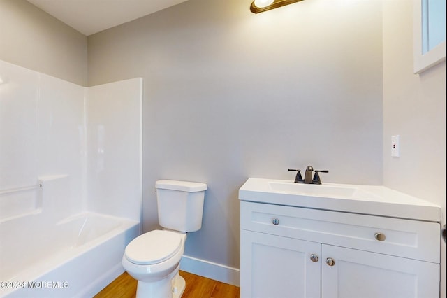 6 Lake Superior Dr, Little Egg Harbor, NJ 08087 - bathroom with vanity, wood finished floors, and tub / shower combination