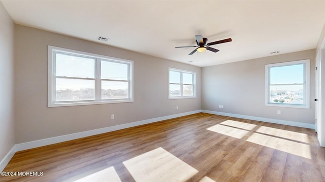 6 Lake Superior Dr, Little Egg Harbor, NJ 08087 - unfurnished room with light wood-style floors and ceiling fan