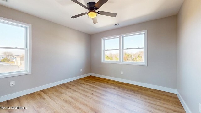 6 Lake Superior Dr, Little Egg Harbor, NJ 08087 - spare room featuring light wood-style floors and ceiling fan
