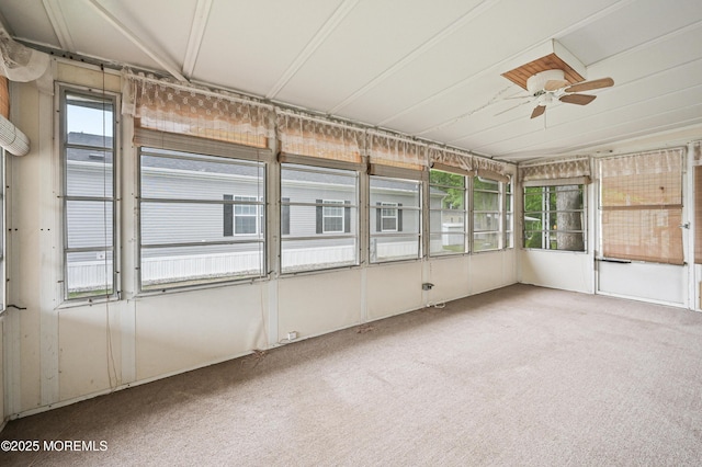119 Village Rd, Morganville, NJ 07751 - unfurnished sunroom with a ceiling fan