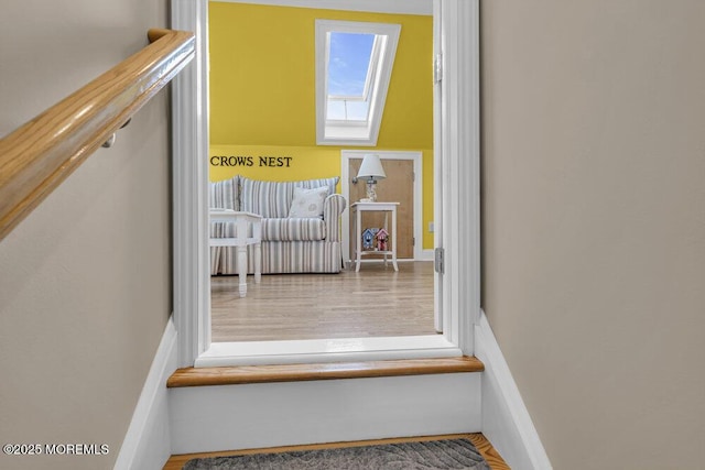 200 San Fernando Dr, Lavallette, NJ 08735 - interior space with a skylight and wood finished floors