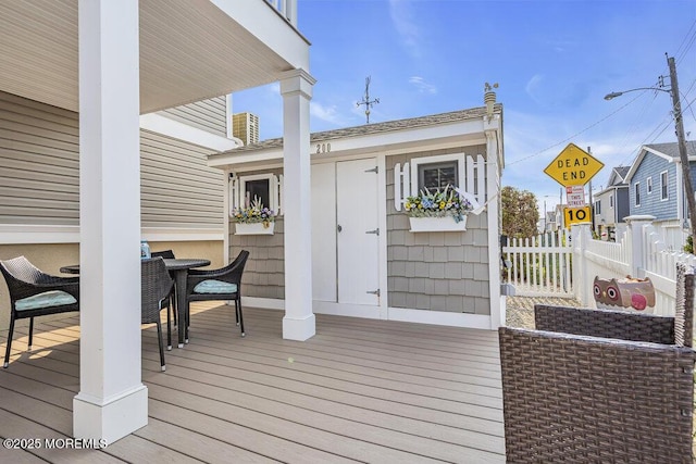 200 San Fernando Dr, Lavallette, NJ 08735 - view of wooden deck