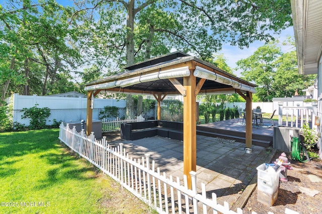 824 Broadway Blvd, Toms River, NJ 08757 - view of patio / terrace with a gazebo, a deck, and an outdoor living space