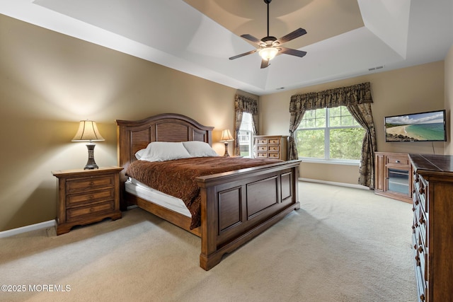 12 Stemson Ct, Little Egg Harbor, NJ 08087 - bedroom with a raised ceiling, light carpet, and baseboards