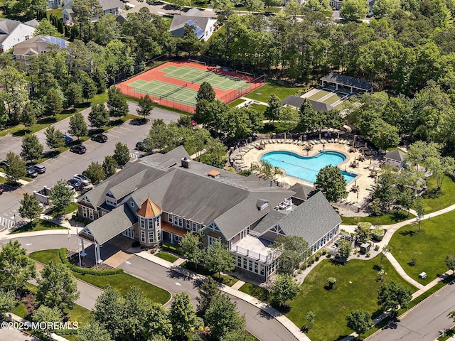 12 Stemson Ct, Little Egg Harbor, NJ 08087 - bird's eye view of a pool area