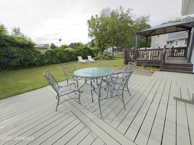 113 Boulder Lake Dr, Little Egg Harbor, NJ 08087 - deck featuring a gazebo and a lawn