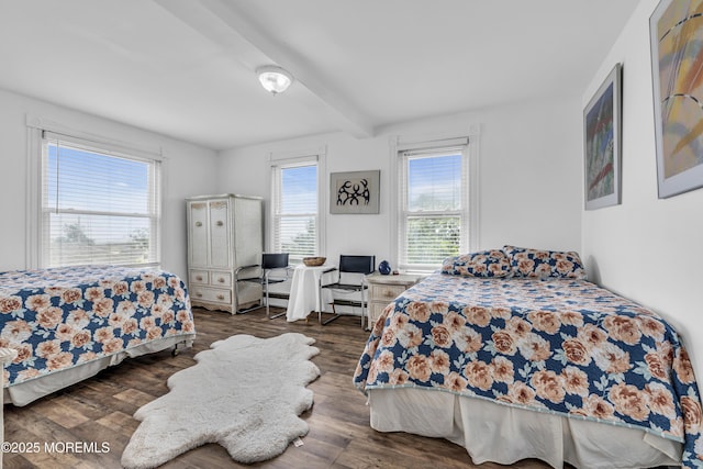 75 Portland Rd, Highlands, NJ 07732 - bedroom with beamed ceiling and wood finished floors