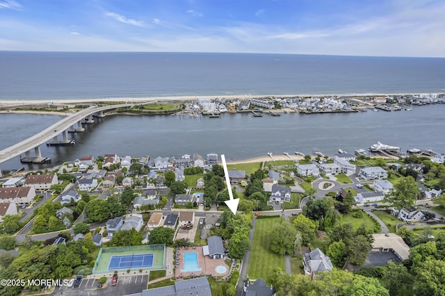 75 Portland Rd, Highlands, NJ 07732 - aerial view of property and surrounding area with a nearby body of water, a notable bridge, and nearby suburban area