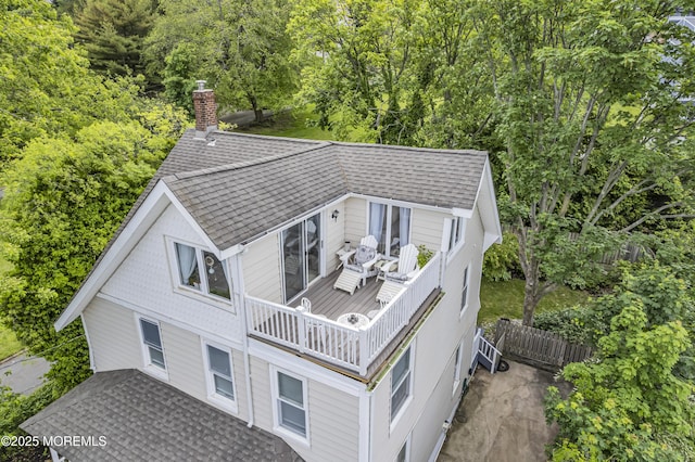 75 Portland Rd, Highlands, NJ 07732 - aerial view of property and surrounding area with a forest