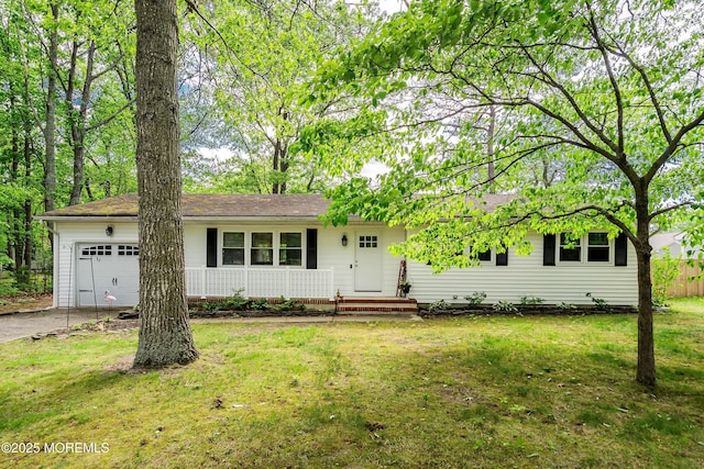 629 Alpine St, Forked River, NJ 08731 - ranch-style home with an attached garage, a front yard, and driveway