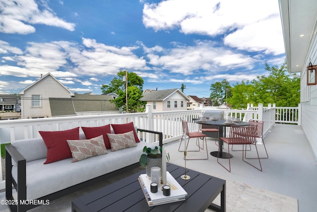 205 Parkway Pt, Pleasant Beach, NJ 08742 - view of patio featuring outdoor dining space, outdoor lounge area, and a deck