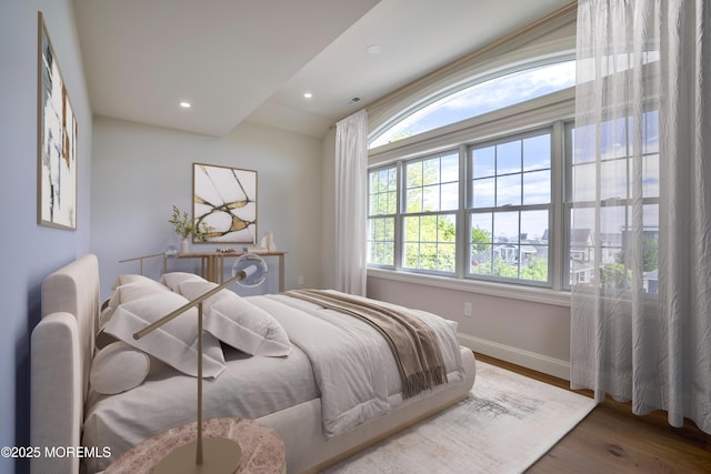205 Parkway Pt, Pleasant Beach, NJ 08742 - bedroom with baseboards, wood finished floors, and recessed lighting