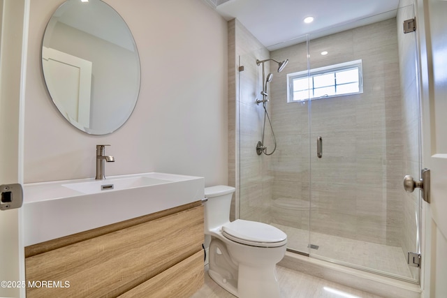 205 Parkway Pt, Pleasant Beach, NJ 08742 - full bath with toilet, vanity, and a shower stall