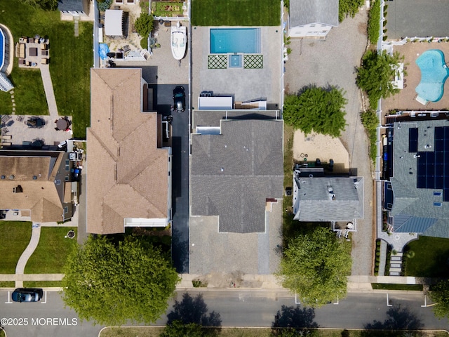 205 Parkway Pt, Pleasant Beach, NJ 08742 - aerial perspective of suburban area with a pool