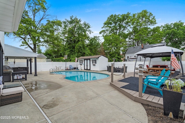 660 Summit Ave, Kenilworth, NJ 07033 - view of swimming pool featuring a gazebo, a patio, and a fenced backyard