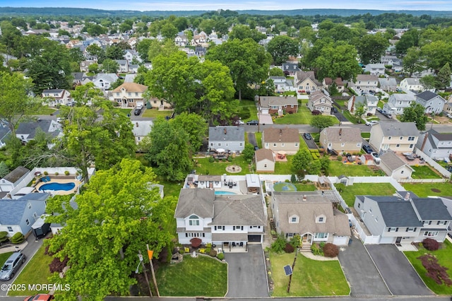 660 Summit Ave, Kenilworth, NJ 07033 - aerial perspective of suburban area featuring a pool area