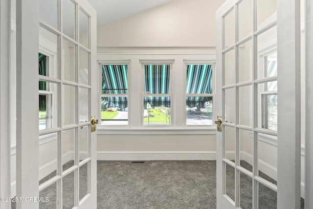 23 Stokes St, Freehold, NJ 07728 - unfurnished sunroom featuring french doors, plenty of natural light, and vaulted ceiling