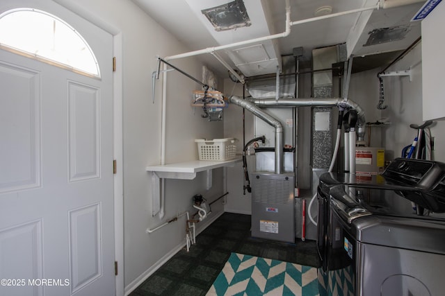 20 Koosman Dr, Leonardo, NJ 07737 - laundry area featuring washer and dryer and dark floors