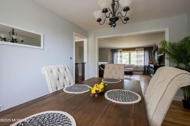20 Koosman Dr, Leonardo, NJ 07737 - dining room featuring a chandelier and wood finished floors