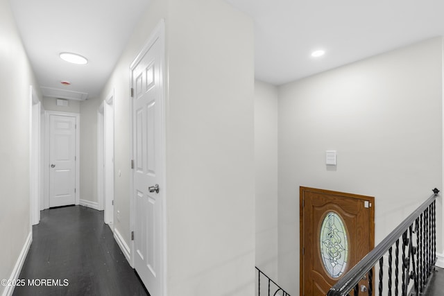 5 S Dakota Ave, Jackson, NJ 08527 - hall featuring baseboards and dark wood-style flooring