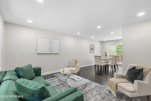 5 S Dakota Ave, Jackson, NJ 08527 - living area featuring recessed lighting, dark wood finished floors, and baseboards