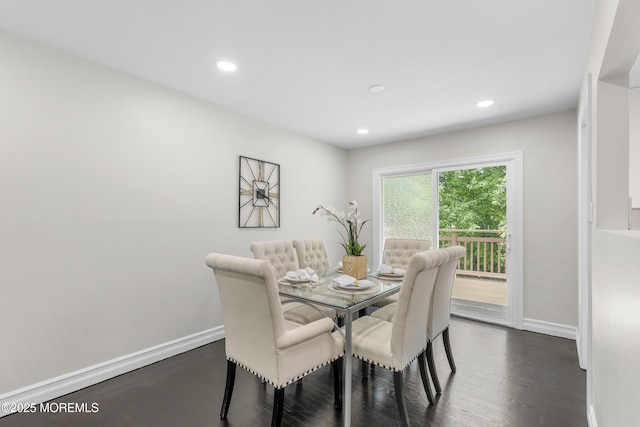 5 S Dakota Ave, Jackson, NJ 08527 - dining room with baseboards, dark wood finished floors, and recessed lighting