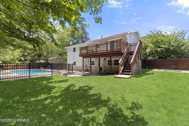 5 S Dakota Ave, Jackson, NJ 08527 - rear view of house with a deck, stairs, and a patio