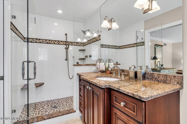 71 Maple Ave, Little Silver, NJ 07739 - full bath with a stall shower and vanity