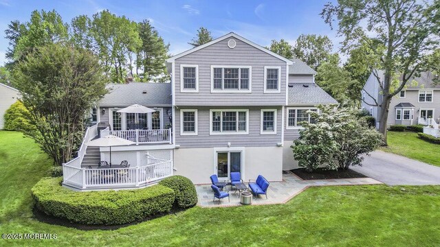 71 Maple Ave, Little Silver, NJ 07739 - back of house with a yard and a patio area