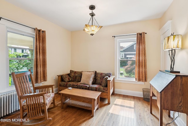 228 Albert Pl, Elberon, NJ 07740 - living area featuring light wood-style floors and baseboards
