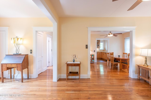 228 Albert Pl, Elberon, NJ 07740 - corridor with light wood-style flooring and baseboards