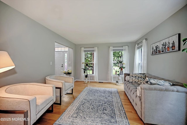 2 Hampton Hollow Dr, Perrineville, NJ 08535 - living room featuring light wood-type flooring and baseboards