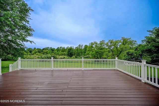 2 Hampton Hollow Dr, Perrineville, NJ 08535 - wooden deck with a forest view