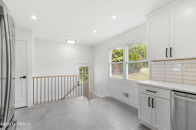 23 Drexel Dr, Jackson, NJ 08527 - kitchen featuring stainless steel appliances, white cabinetry, recessed lighting, and baseboards