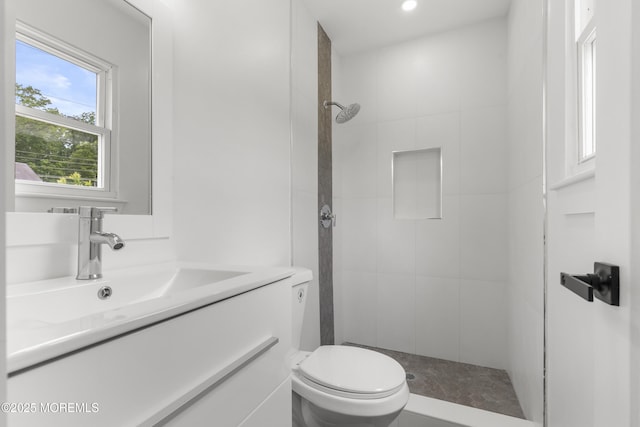 23 Drexel Dr, Jackson, NJ 08527 - full bath with a tile shower, vanity, and toilet