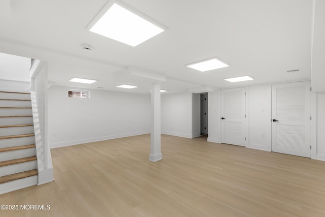 23 Drexel Dr, Jackson, NJ 08527 - finished basement featuring stairs, light wood finished floors, and baseboards