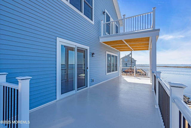 231 Cedar Island Dr, Brick, NJ 08723 - view of patio / terrace featuring a balcony and a water view