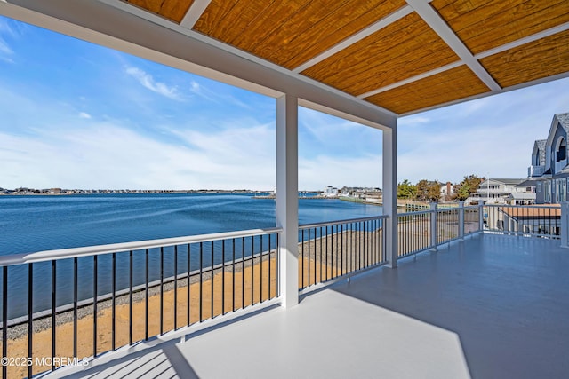 231 Cedar Island Dr, Brick, NJ 08723 - view of patio / terrace featuring a water view and a balcony