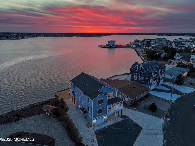 231 Cedar Island Dr, Brick, NJ 08723 - aerial view at dusk of a water view