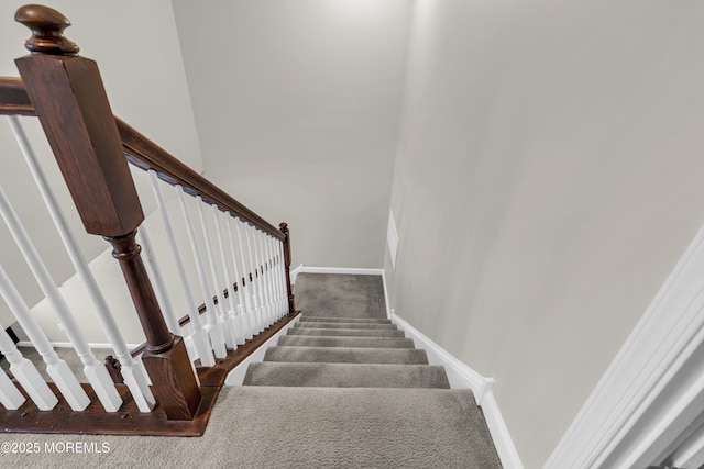 52 Pate Dr, Middletown, NJ 07748 - stairway with carpet floors and baseboards