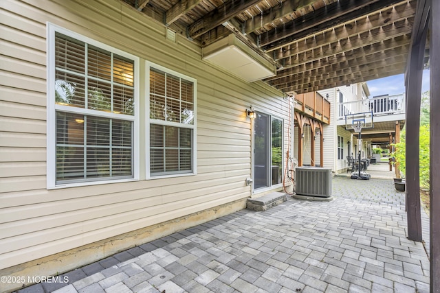 52 Pate Dr, Middletown, NJ 07748 - view of patio with central air condition unit and a deck