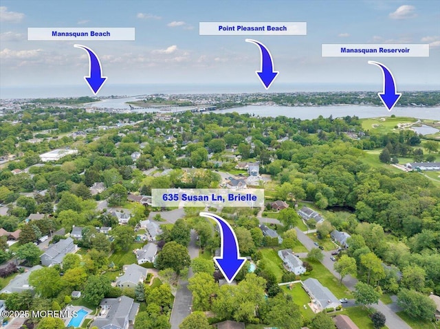 635 Susan Ln, Brielle, NJ 08730 - aerial view of a large body of water