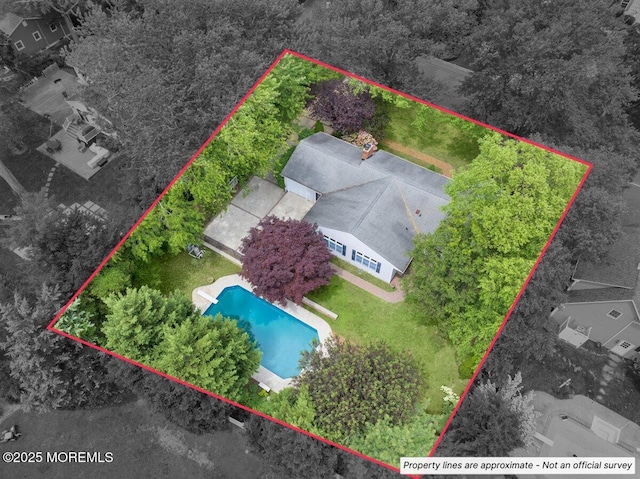 635 Susan Ln, Brielle, NJ 08730 - aerial view of property's location featuring property boundaries highlighted and a pool area