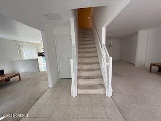 284 Brookfield Dr, Jackson, NJ 08527 - staircase with tile patterned floors